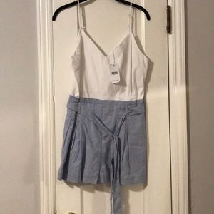 White and blue jumper